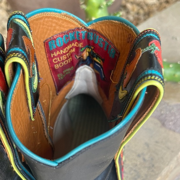 Rocket Buster Handmade Custom Leather Cowboy Boots - Picture 4 of 13